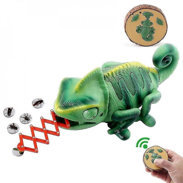 Fjärrkontroll Chameleon, LED-ljus, Måltidsfångande Action Tongue Xmas Gift