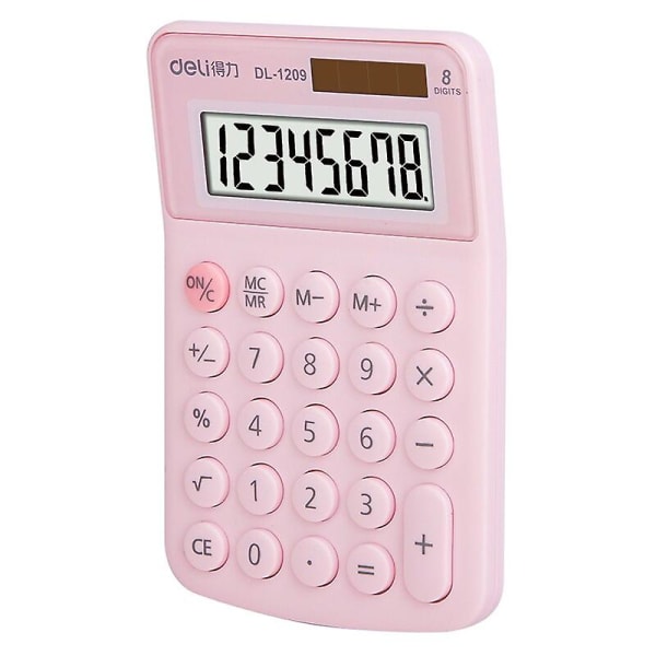Färg Student Söta miniräknare Miniräknare Solar Bärbar Lätt att bära Creative School Office Supplies Pink