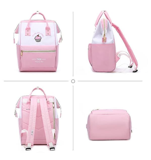 [LCS]Söt Ryggsäck Kompatibel med Kvinnor Flickor, Bred Öppning i Doktorstil pink