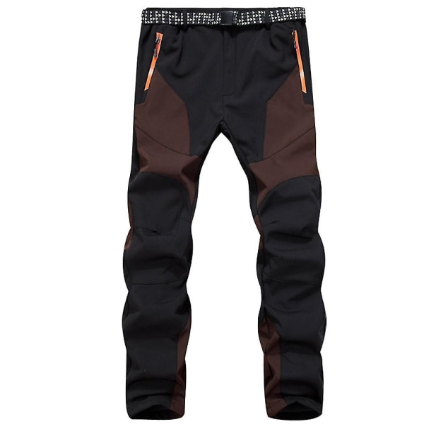 Mode Höst Vinter Herr Utomhus Vandringsbyxor Varma Tjocka Vindtäta Vattentäta Sport Casual 2XL