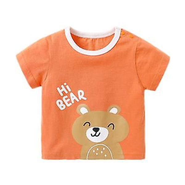 Baby Kortärmad T-shirt Print Top orange 80cm
