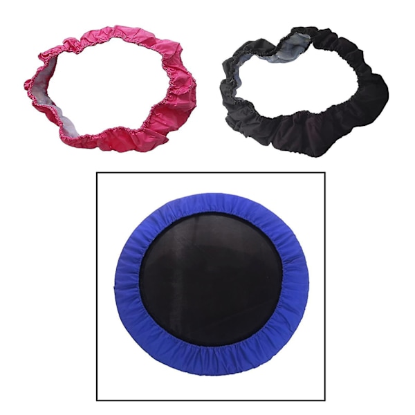Trampoline Fjærdeksel Passer 36 38 40 Tommer Omkrets Beskyttelse Rivbestandig Svamp Vanntette Tilbehør Kompatibel Med Hjem Black 36 inches
