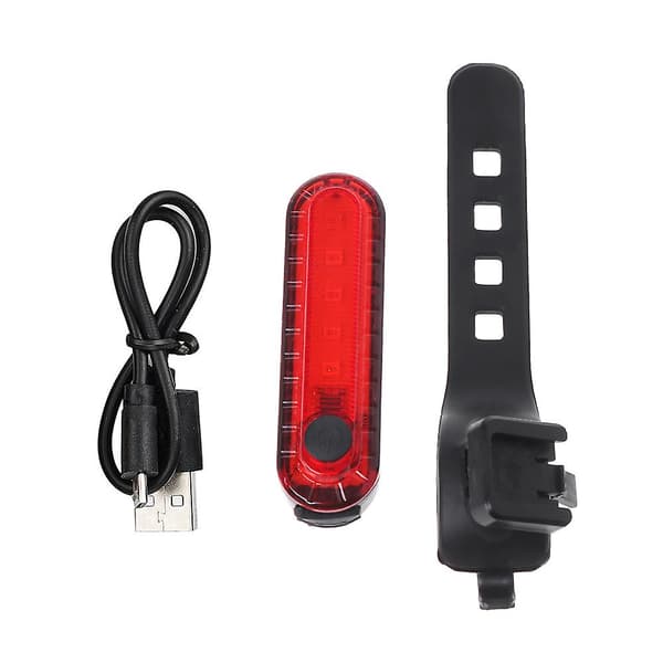 [LCS]2 stk. USB genopladelig LED cykelbaglygte red light