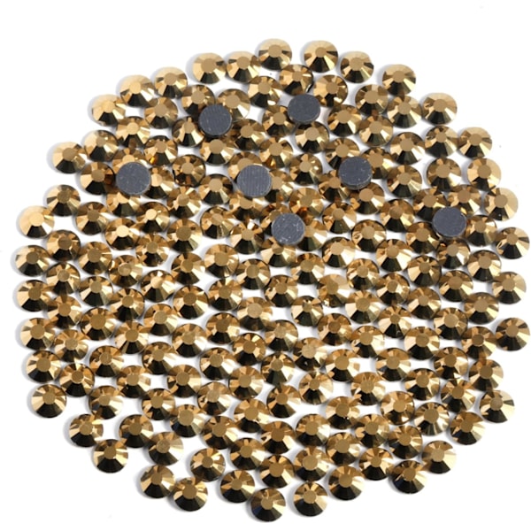 8000 stk. Gull Hotfix Rhinestones, Aurum SS6, 1,9-2,1 mm for Håndverk & Klær Aurum SS6 Aurum