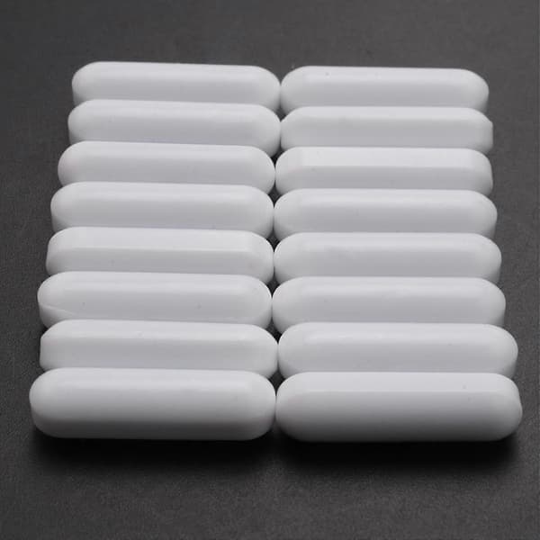 16 stk. PTFE magnetiske rørestave til laboratorieomrørerplade, stangrøremagneter (16-delt sæt) White