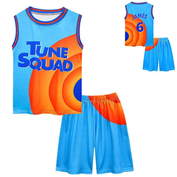 Space Jam Boys Lös Basket ärmlös Tank & Shorts Set Tröjor Outfit 120cm