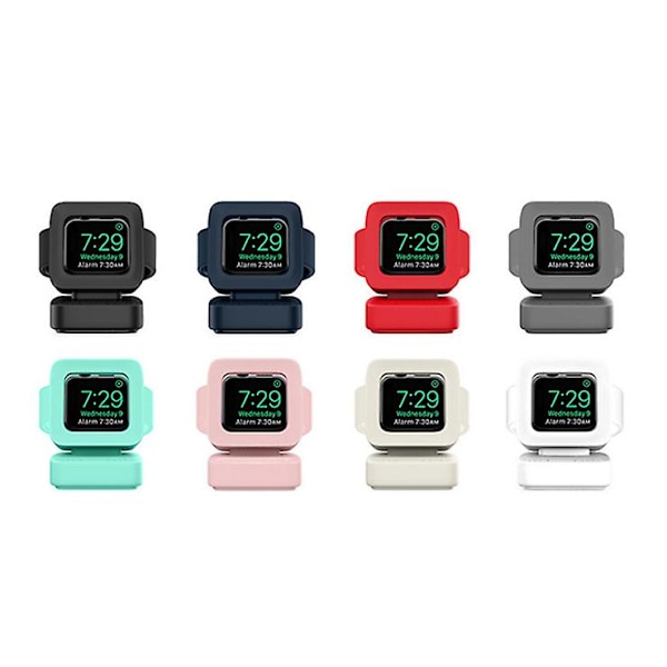 Kompatibel med Apple Watch ladestander, Apple Watch silikone ladestander green