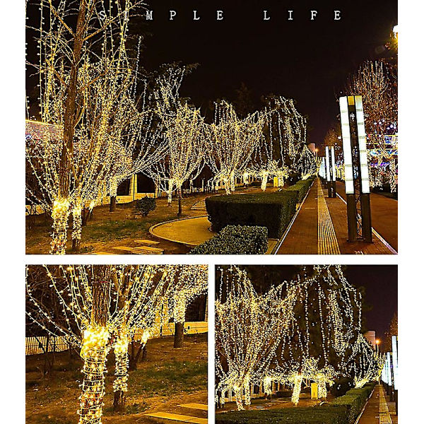 Gypsophila Lyskæder Julelys Bryllupslyskæder Feriedekoration Green 50M-400LED