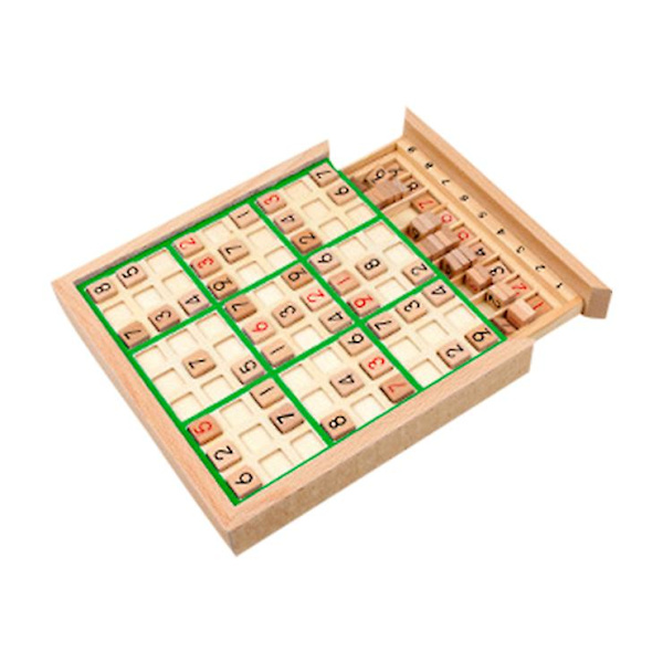 Sudoku-leke i tre med ni ruter, Logisk tenketrening for barn, Puslespillbrett green