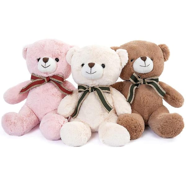 [LCS]Sød blød bamse tøjdyr plyslegetøj dukker gave til børn Pink 35cm