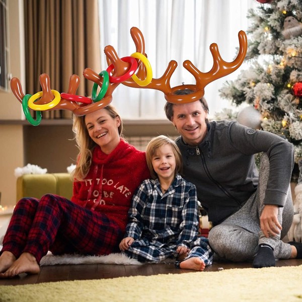 Julspel Uppblåsbar Tomte Rolig Renhornshatt