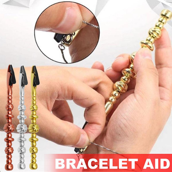 Armband som bär hjälpklämma Hjälpare Fäst Lossa Fästelement Verktyg för watch Smycken Halsband Gold