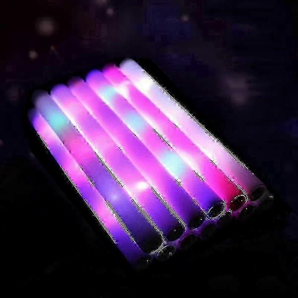 60 stk. RGB LED-skumstave til fest, lyser i mørket. 60pcs Blue