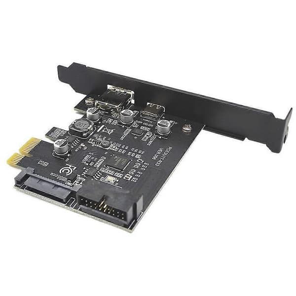 PCIE USB3.2 expansionskort PCI-E USB-kontroller PCI E 1X till typ C typ-A 19Pin-adapter Multiplier Add on Cards 5Gbps