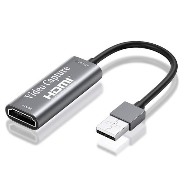 Oppgradert Versjon HDMI Capture Card USB 2.0 Audio Video Capture Card USB til HDMI HD 4K 1080p 30fps