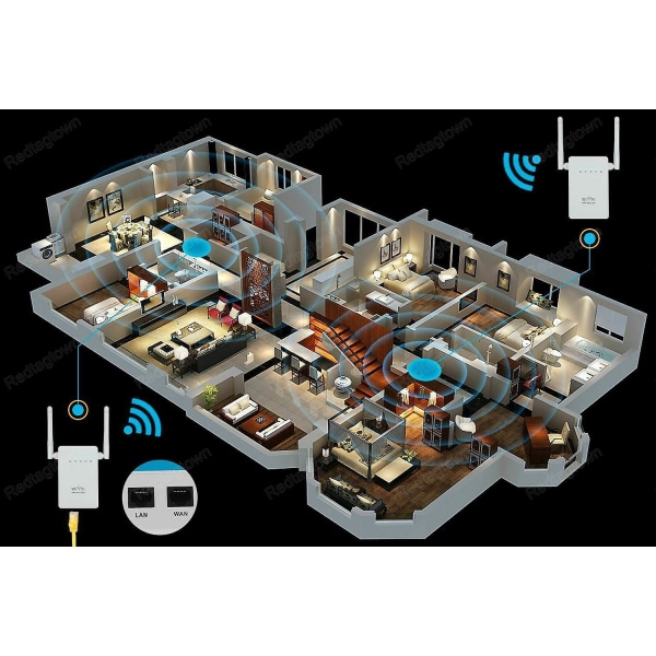300 Mbps Trådlös WiFi Repeater Räckviddsförlängare Signal Booster Nätverksrouter