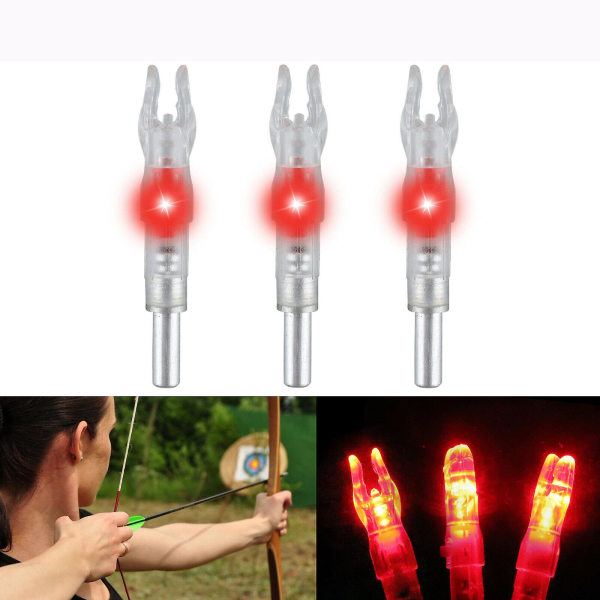 LED Nock Bågskytte Pil Automatisk Skytte Jakt Skaft Svans 7Pcs Blue