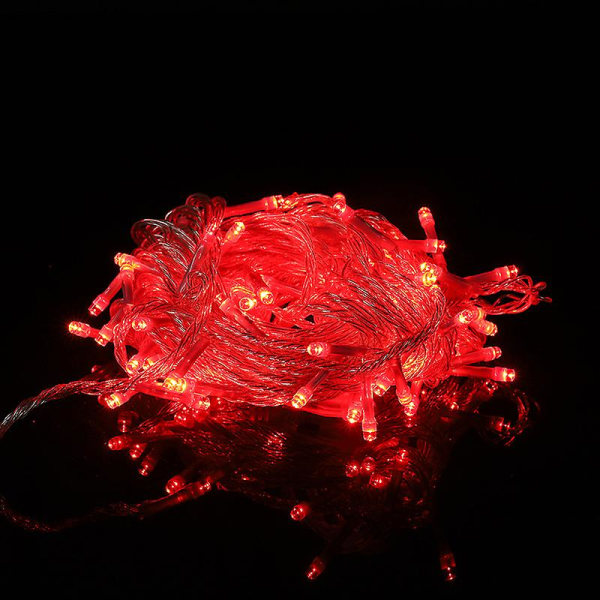 Gypsophila String Lights Julbelysning Bröllop String Lights Holiday Dekoration Red 100M-600LED