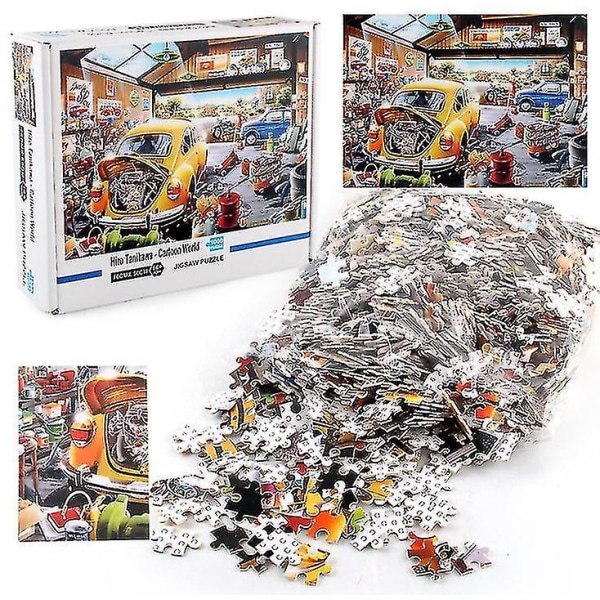 1000 st Dekompressionssticksåg Pedagogiska pussel Leksaker, tecknad World Jigsaw