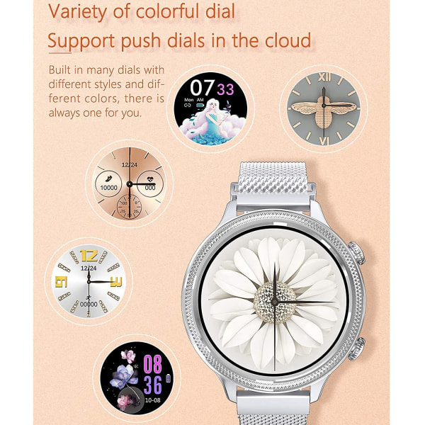 Smart Watch dam, elegant och hög kvalitet, rostfritt stål, I