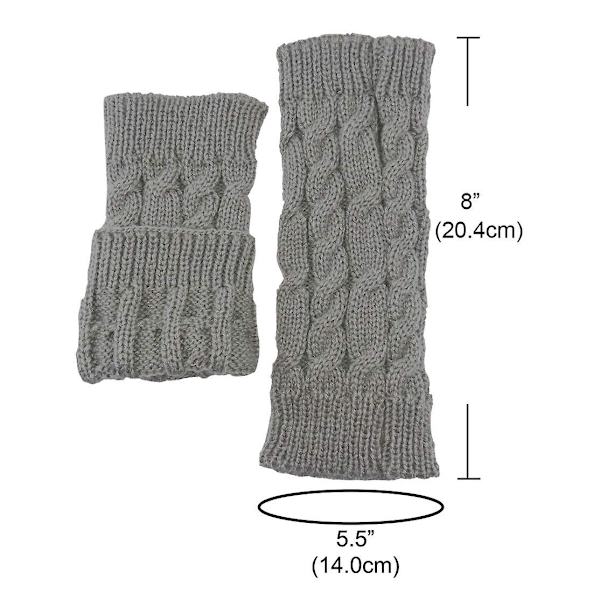 Muodikkaat Lämpimät Pehmeät Mukavat Rannekäsineet Talvi Sormettomat Tyttöjen Käsivarsikäsineet Lapaset Neulotut Naiset Dark Gray