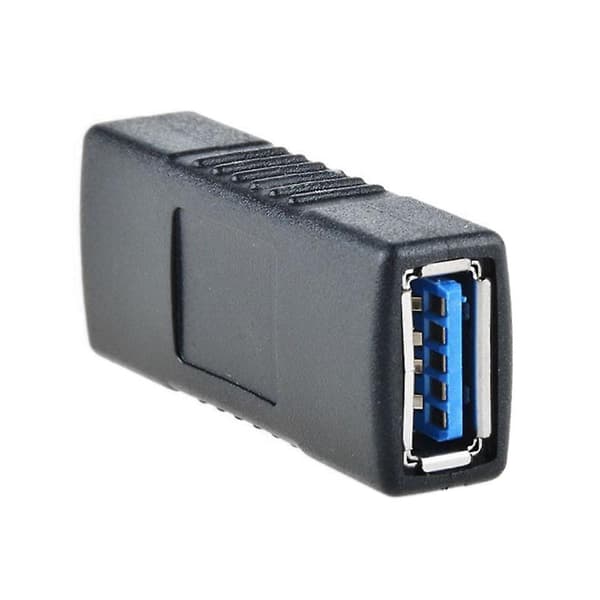 USB-A hunn til USB-A hunn-adapter USB 3.0 dobbel hunn-adapter Black