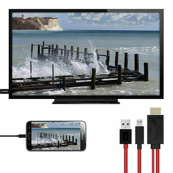 Android Samsung -puhelimille Micro USB MHL - HDMI 1080p -kaapeli TV-ulostuloliitäntä