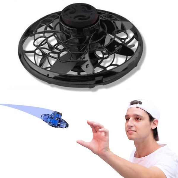 Flying Spinner Boomerang Magic Mini UFO Drone Flyorb Fidget Toys Black