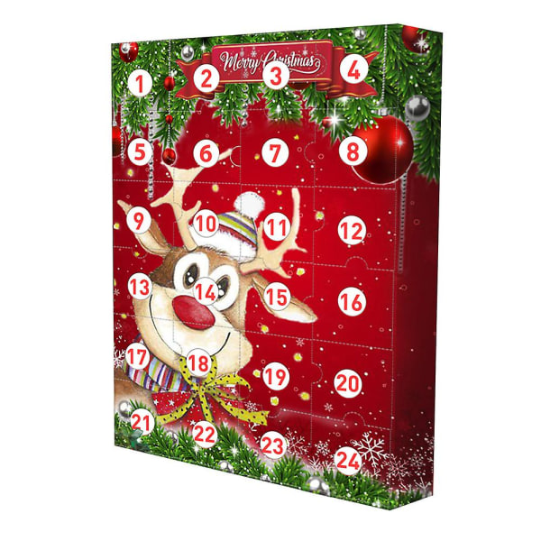 Christmas Countdown Calendar Keychain Presentbox Jul adventskalender Härligt julgranshänge