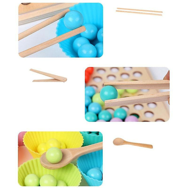 Leker i tre for barn, matte, klypeperler, puslespillbrett, fiskespill, hånd- og hjernetrening, foreldreleker