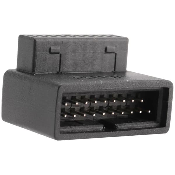 PH19A USB 3.0 Intern Header USB3.0 19/20P Sokkel 90 Graders Adapter Konverter til Computer Bundkort Black Ph19a