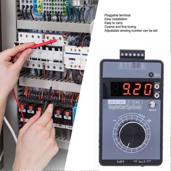 DC 0-10V 0/4-20mA Strømspændingsgenerator, USB-strømforsyningsgrænseflade Analog simulator til PLC- og paneldebugging, enhedstest, frekvensomformer