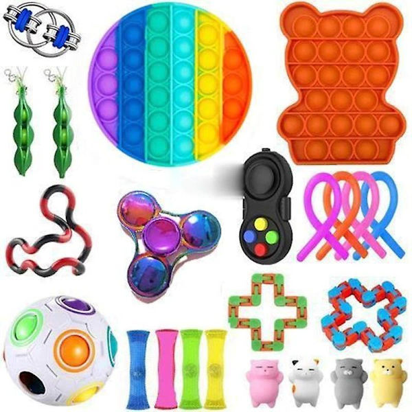 23 stk. Sensorisk legetøjssæt Antistress Relief Fidget Legetøj