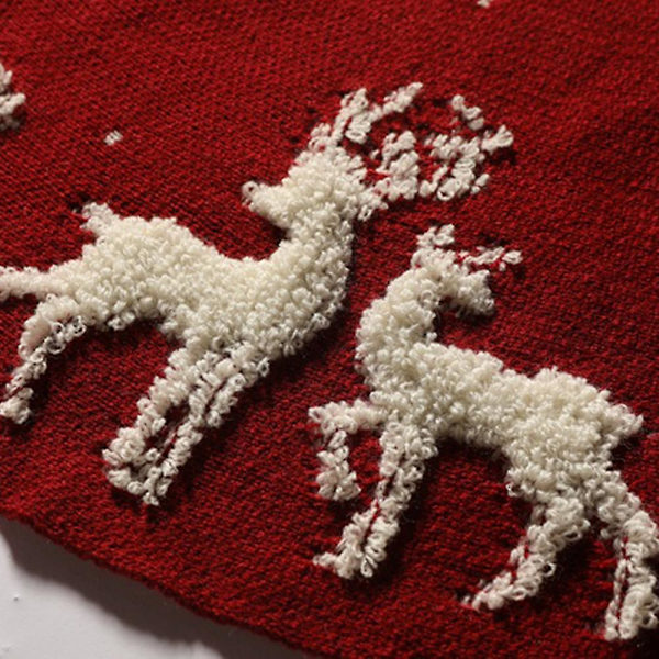 Älg Trädkjol Julgransprydnad Träd Bottenförkläde Julplats Layout Dekoration Matta Red