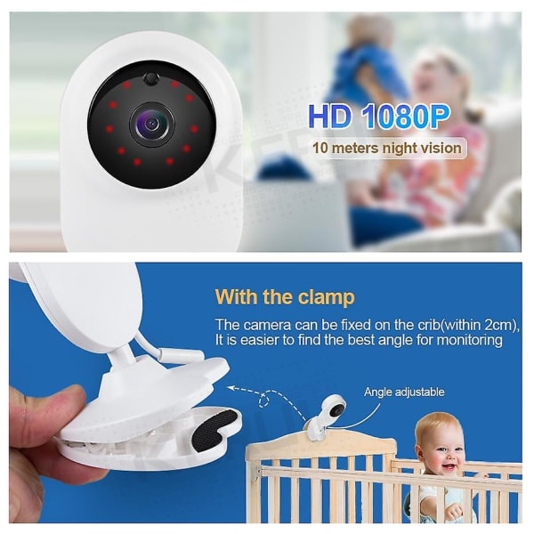 4,3 tums skärm babyphone kamera video nanny baby monitor med c 2.4 inch screen