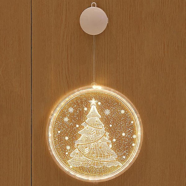 Juldekorationsdörr Fönsterljus Fairy String Lampa Julgransprydnad B