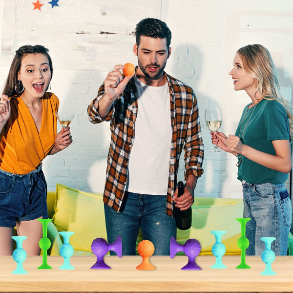 Pop Unzip Sugpropp Leksak Släpp Stress Sensorisk Leksak Mjuka Silikon Byggklossar Sugproppar Dart Leksaker Fantastiska Sugproppar