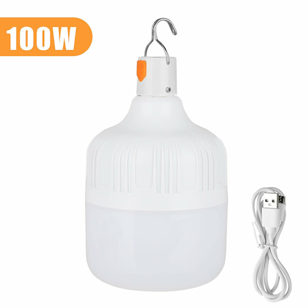 Kannettava ulkokäyttöön tarkoitettu riippuva LED-retkilyhty White 100W