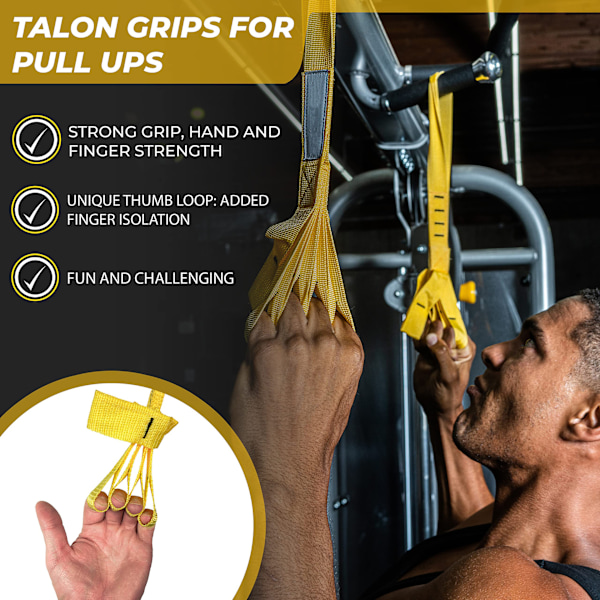 2 kpl Grip Strength -nauhat leuanvetoon - Nylon-sormi- ja peukalolenkit