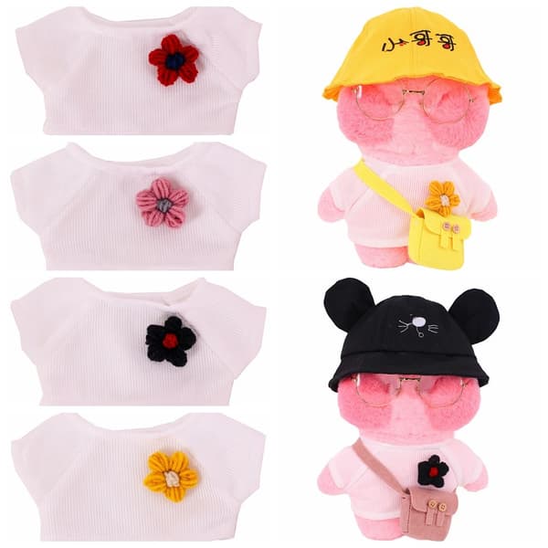 [LCS]LaLafanfan Duck Kläder Blommor Dockkläder SVART black