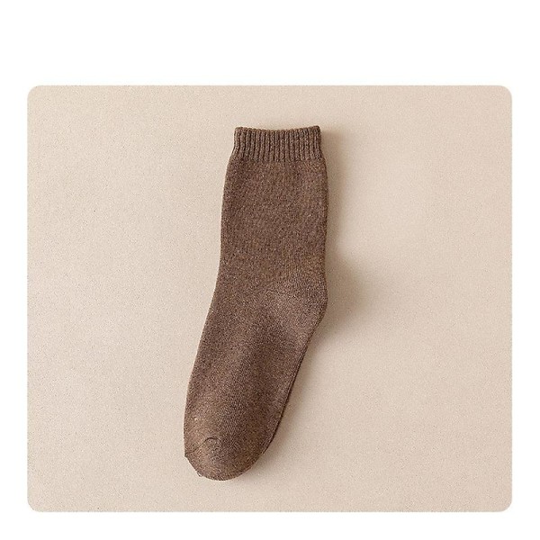 Winter Warmer Thicken Thermal Wool Snow Velvet Socks Coffee