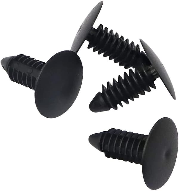 4 Stötfångarpluggar Täcker Främre Registreringsskyltshål, Nytt 6-7mm Hål Black