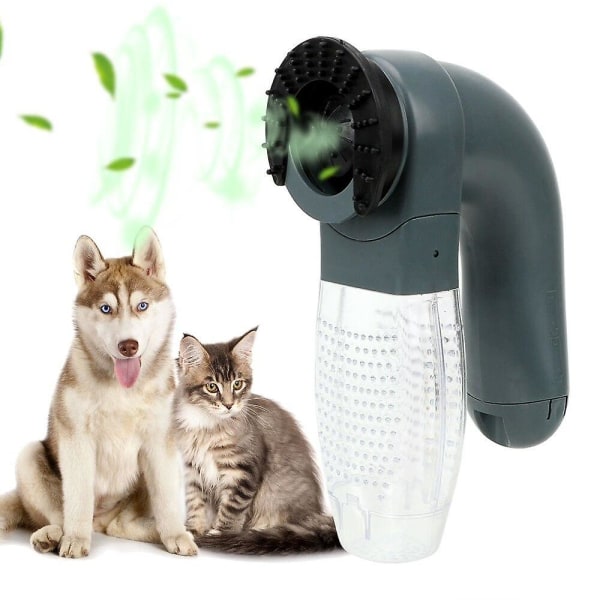 Elektrisk massageapparat för husdjur med sugfunktion, katt, hund, djur, hårkam, dammsugare, pälsrengörare, husdjursvård