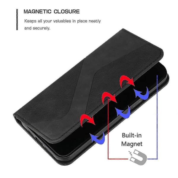 [LCS]Stativfodral för Samsung Galaxy A41 med PU-läderfodral Black Samsung Galaxy A41