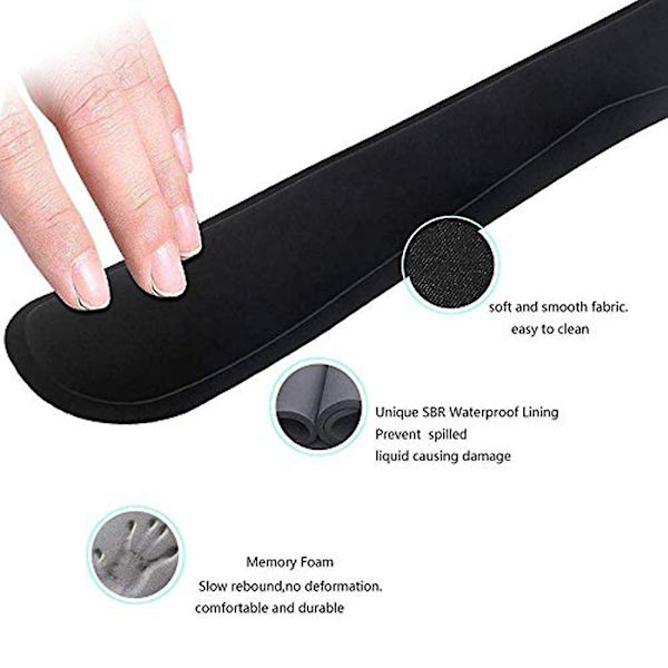 Memory Foam Mekanisk Mykt Tastatur Musematte Sett Ergonomisk Håndleddstøtte Håndstøttepute For Kontor Datamaskin Laptop