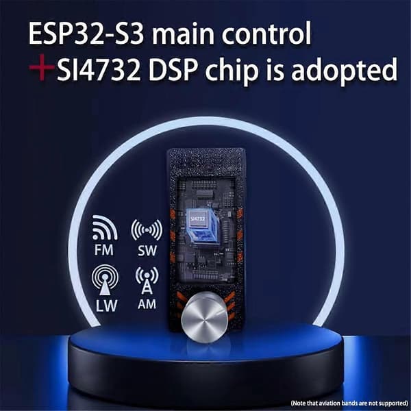 [LCS]Uppgraderad 0.5-108Mhz Version ATS MINI PRO SI4732 Fullbandsradio,A Black
