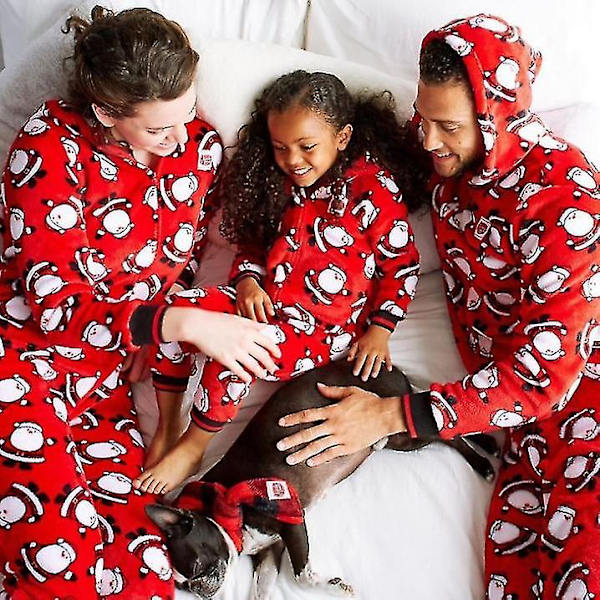Julpyjamas Matchande Familjepyjamas Jultomte Tryck Förälder-barn Hemmakläder Tvådelad Kostym dad 6-9M