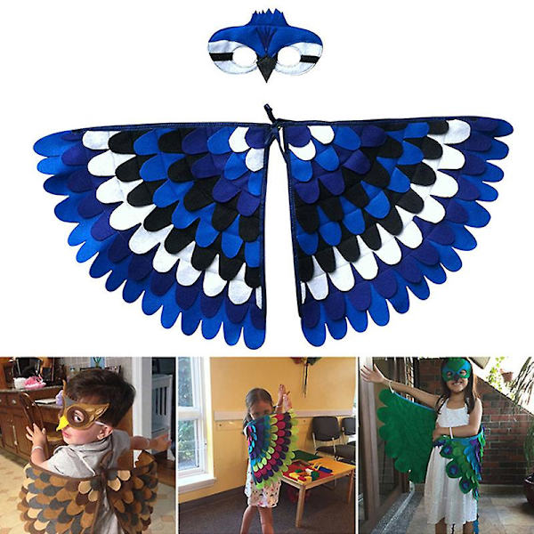 Barn Dekorativa Vingar Kreativ Halloween Cosplay Kostym Rekvisita Innovativa Djurvingar W35