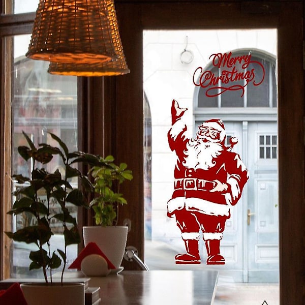 Väggdekaler Jultomte Fönsterdekaler Butik Glasdörr Tapet