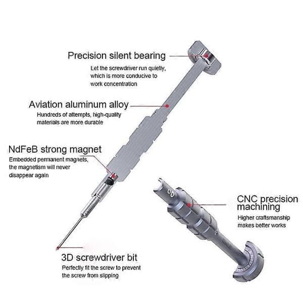 [LCS]QIANLI S2 3D Skrutrekker Telefonreparasjon Demontering Boltdriver Håndverktøy-A Philips Multicolor A Philips